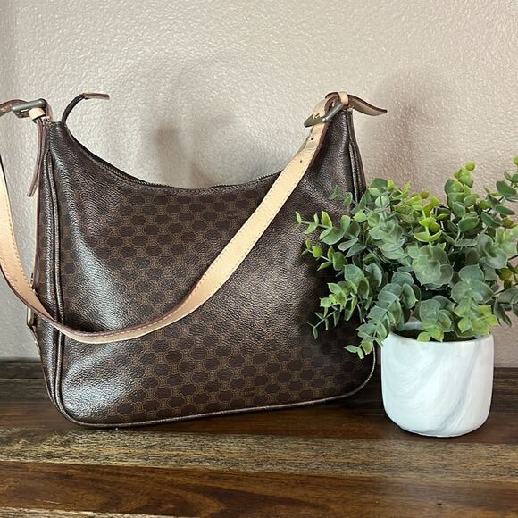 Celine Macadam Pattern Shoulder bag Brown PVC Leather Italy - Picture 6 of 17